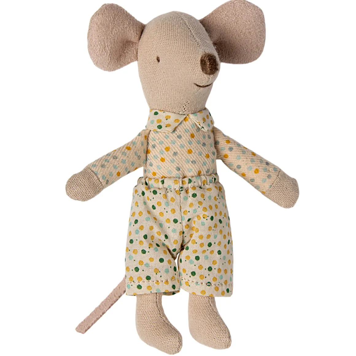 Little Brother Mouse in a Matchbox (Polka Dot Shirt and Trousers) by Maileg