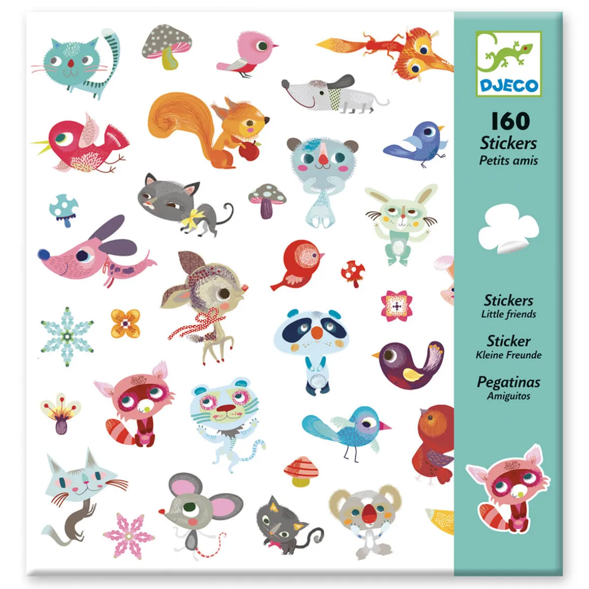 Little Friends 160 Paper Stickers by Djeco