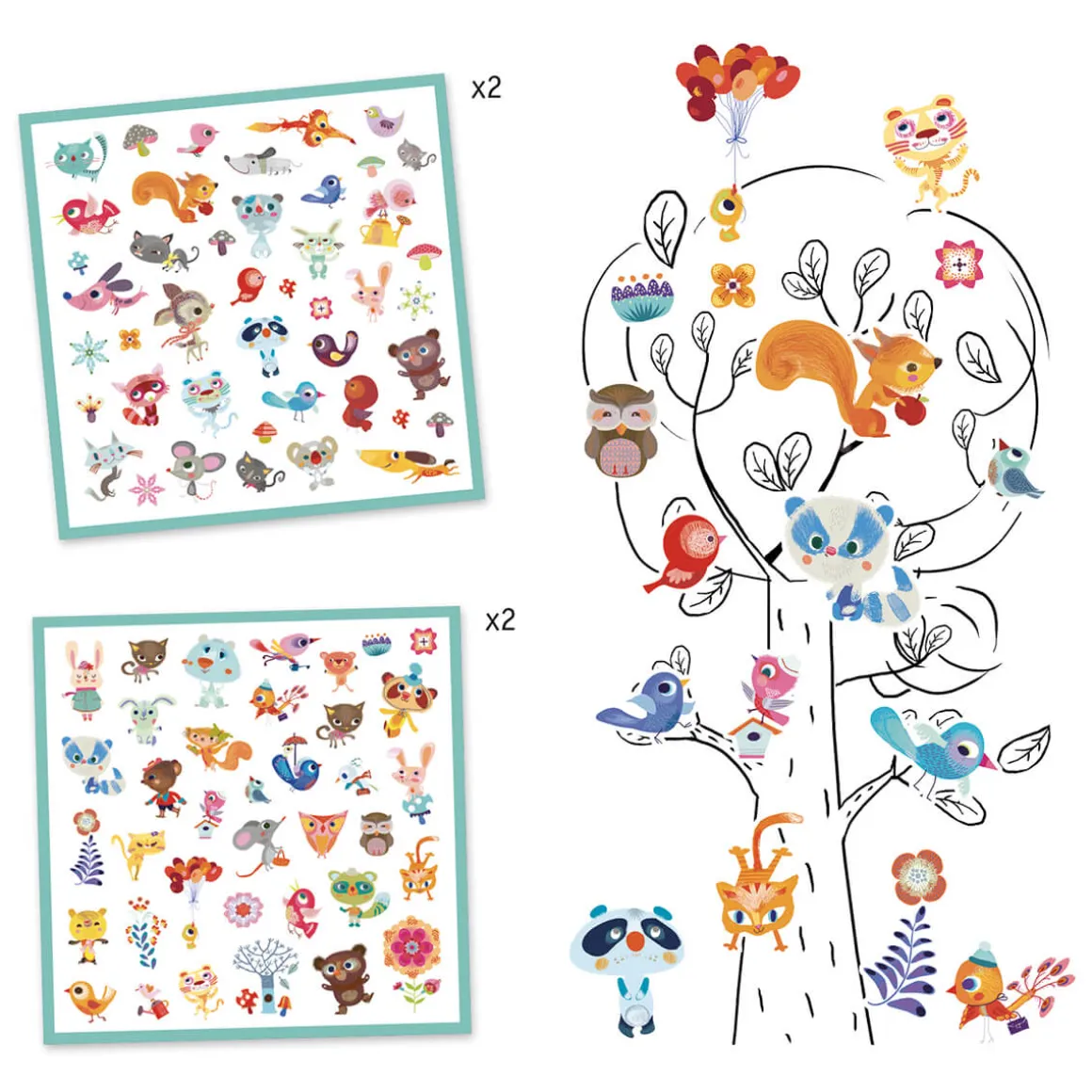 Little Friends 160 Paper Stickers by Djeco