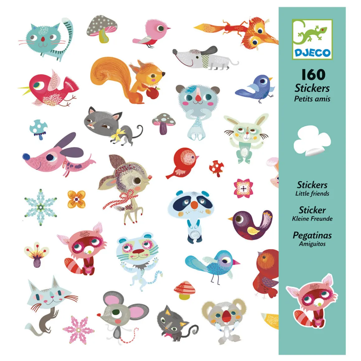Little Friends 160 Paper Stickers by Djeco