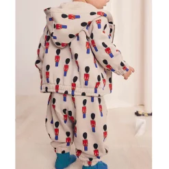 Little Tin Soldier AOP Zipped Baby Sweatshirt by Bobo Choses - Last Ones In Stock - 6-12 Months
