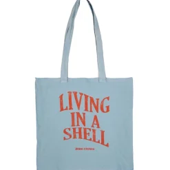 Living In A Shell Tote Bag in Blue by Bobo Choses