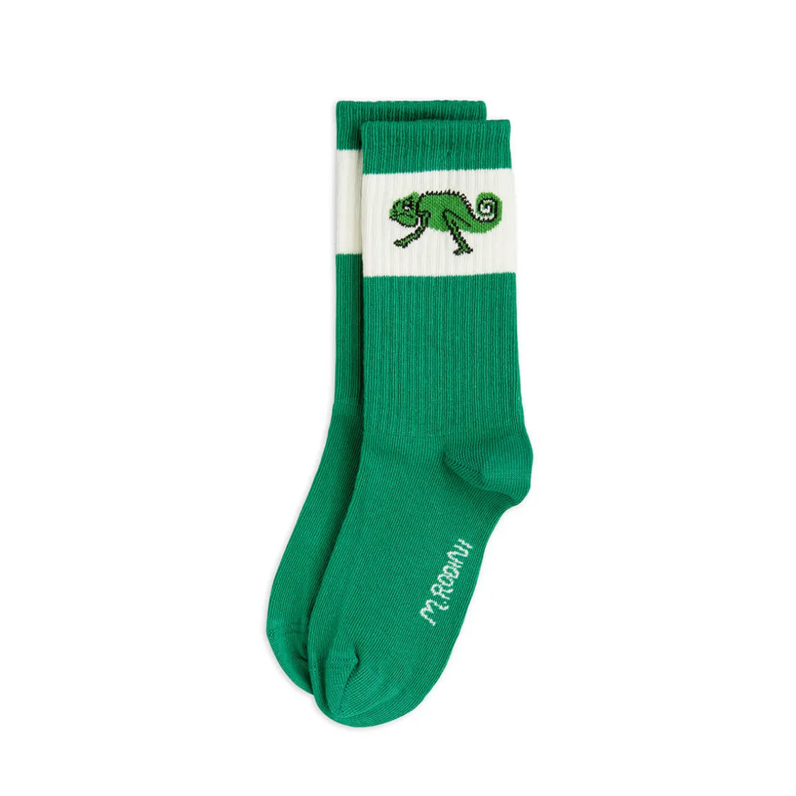 Lizard Socks in Green by Mini Rodini