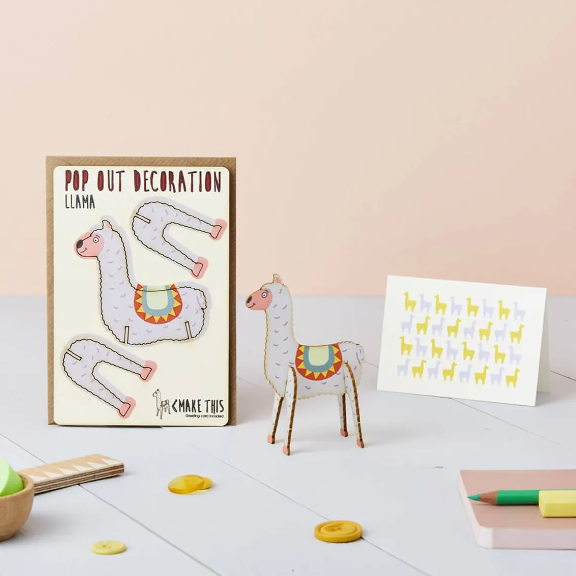 Llama Pop Out Decoration And Greetings Card by The Pop Out Card Company