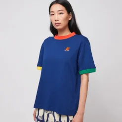 Logo Embroidery Colour Block T-Shirt by Bobo Choses Womenswear