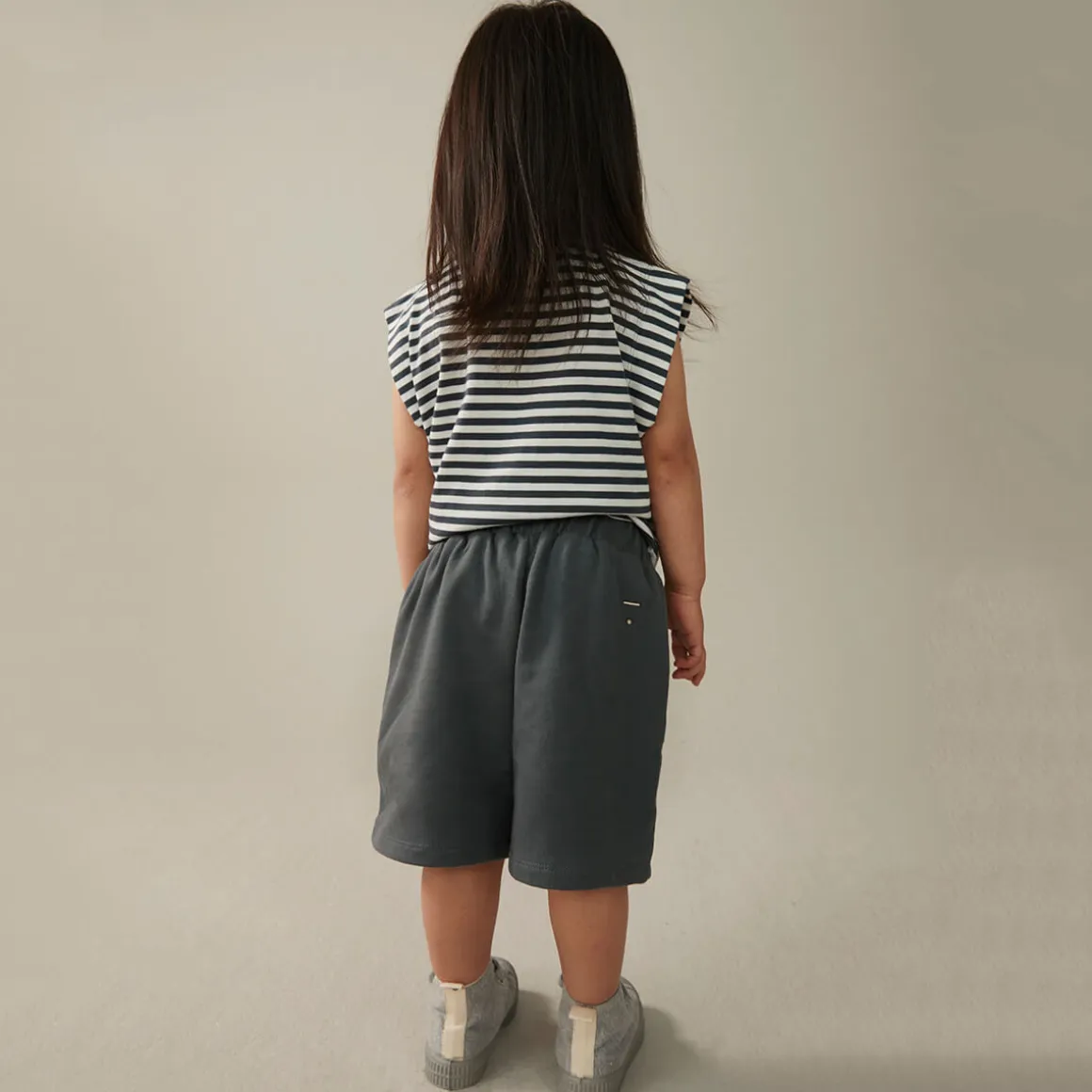 Long Shorts in Blue Grey by Gray Label