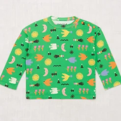 Long Sleeve Boxy Top in Clover Daleyden Fête by Misha & Puff - Last Ones In Stock - 4-6 Years