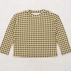 Long Sleeve Boxy Top in Licorice Lattice by Misha & Puff