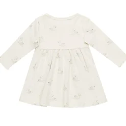 Long Sleeve Dress in Swans by Quincy Mae
