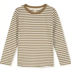 Long Sleeve Tee in Peanut / Off White by Gray Label