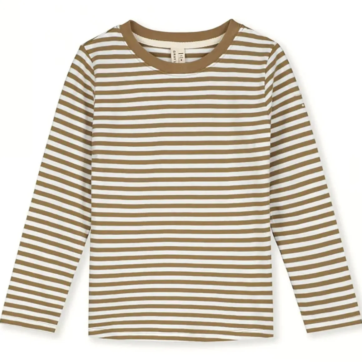 Long Sleeve Tee in Peanut / Off White by Gray Label