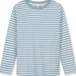 Long Sleeve Tee in Sky / Off White by Gray Label