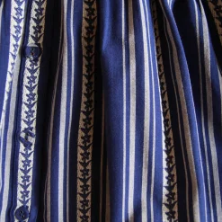 Long Tunique in Jacquard Blue Mattress Stripe by Bonjour