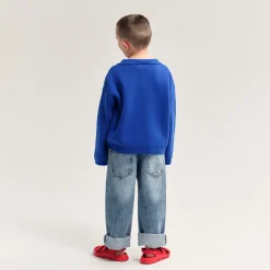 Loose Jean in Faded Blue Denim by Main Story
