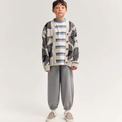 Loose T-Shirt in Lily White Stripe by Main Story