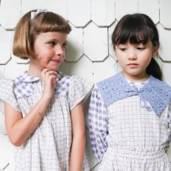Lottie Bloomer in Checker Rose Print / Blueberry by Soor Ploom