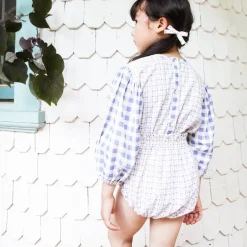 Lottie Bloomer in Checker Rose Print / Blueberry by Soor Ploom