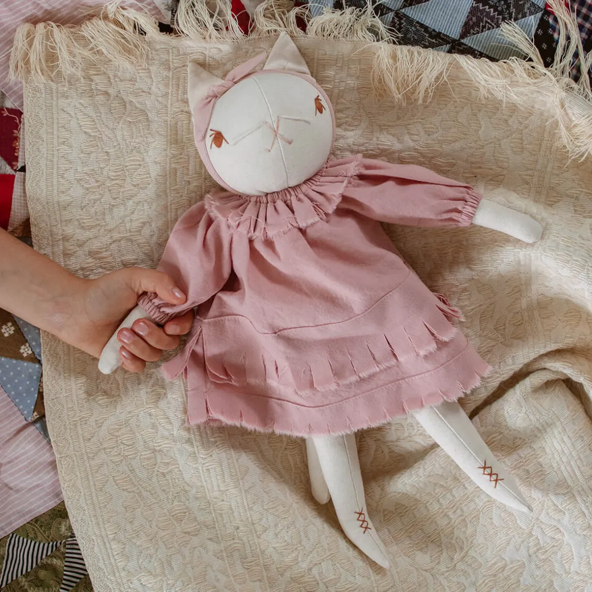 Lottie Large Cat in Cream by Polka Dot Club