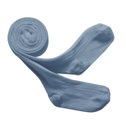 Louise Ribbed Tights in Bleu Azur by Collegien