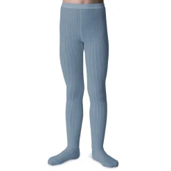 Louise Ribbed Tights in Bleu Azur by Collegien