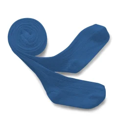 Louise Ribbed Tights in Bleu Saphir by Collegien