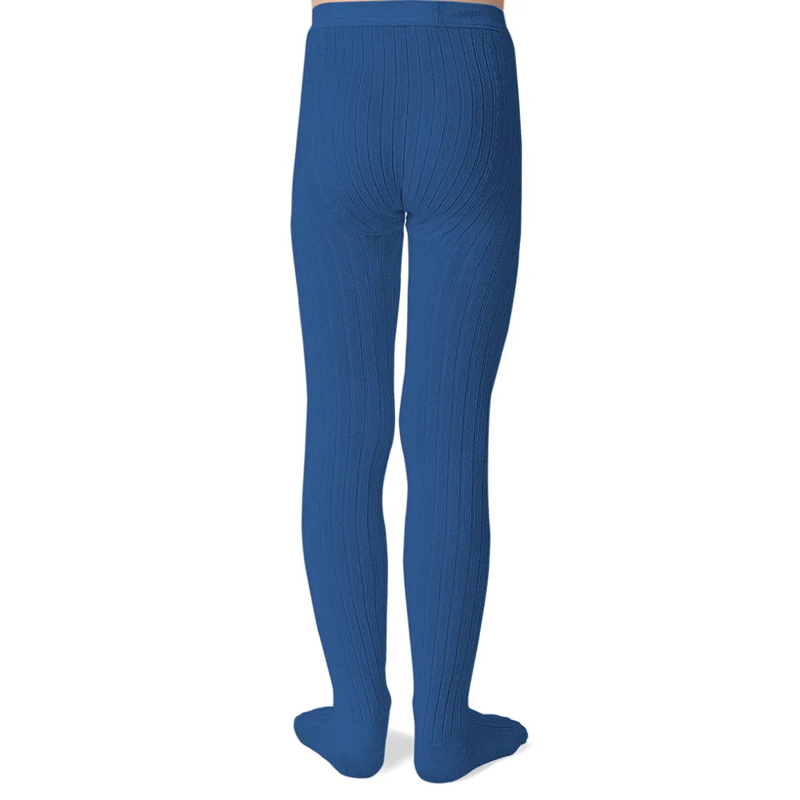 Louise Ribbed Tights in Bleu Saphir by Collegien