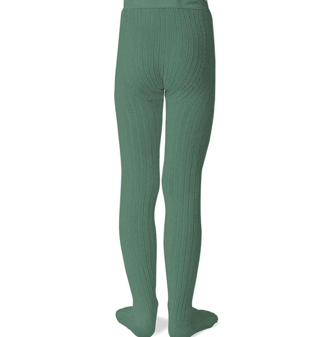 Louise Ribbed Tights in Celadon by Collegien