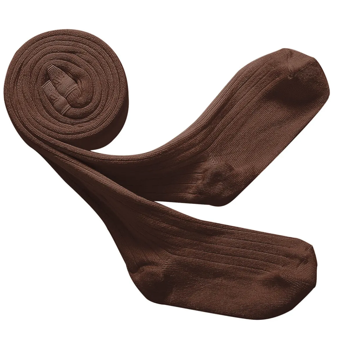 Louise Ribbed Tights in Chocolat Au Lait by Collegien