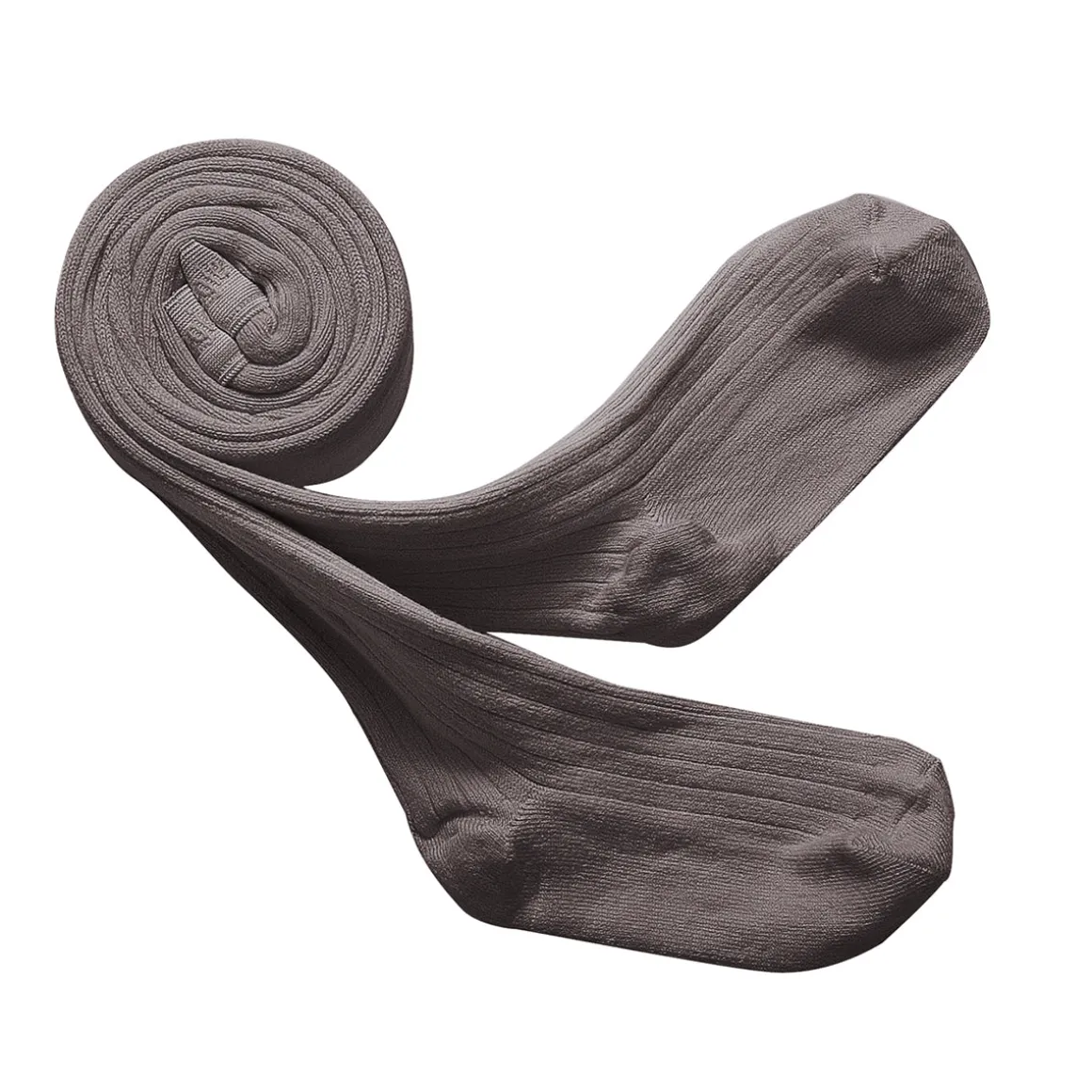 Louise Ribbed Tights in Gris Galet by Collegien