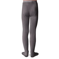 Louise Ribbed Tights in Gris Galet by Collegien