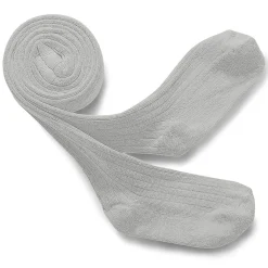 Louise Ribbed Tights in Gris Perle by Collegien