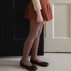 Louise Ribbed Tights in Praline by Collegien