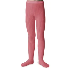 Louise Ribbed Tights in Rose Litchi by Collegien