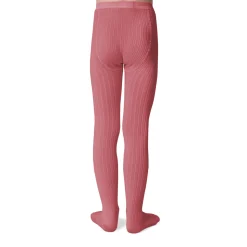 Louise Ribbed Tights in Rose Litchi by Collegien