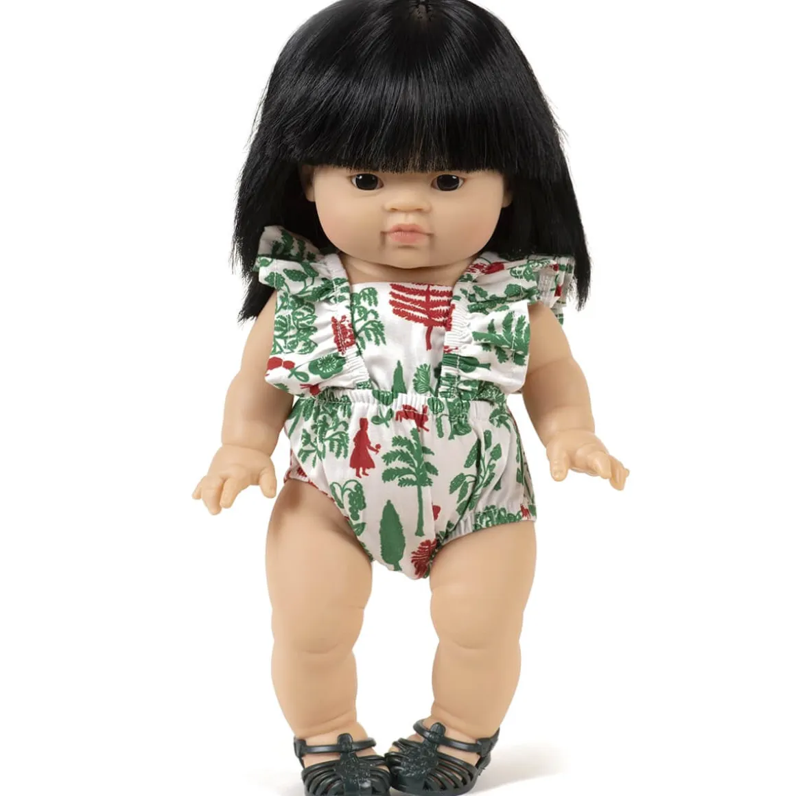 Lou Ruffle Romper (34cm Doll) in Trees Print by Minikane X Nathalie Lete