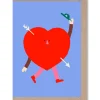 Love Heart Greetings Card by Rumble Cards
