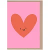 Love Heart Mini Greetings Card by Rumble Cards