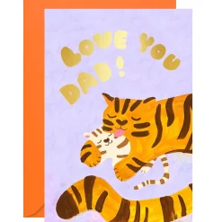 Love You Dad Greetings Card by Ickaprint