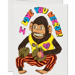 Love You Weirdo Greetings Card by Red Cap Cards