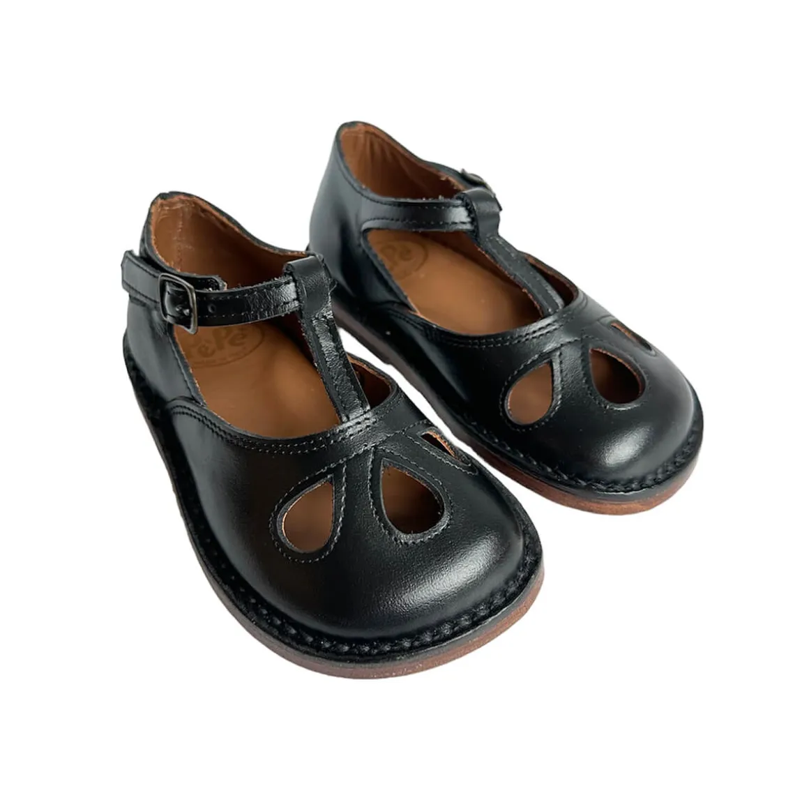 Lucy Cut Out Sandals in Black by PèPè