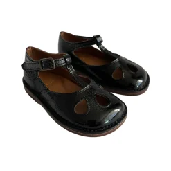 Lucy Cut Out Sandals in Black Patent by PèPè