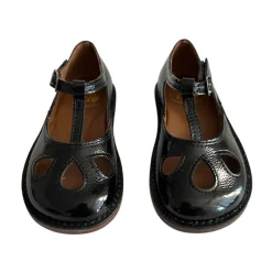 Lucy Cut Out Sandals in Black Patent by PèPè