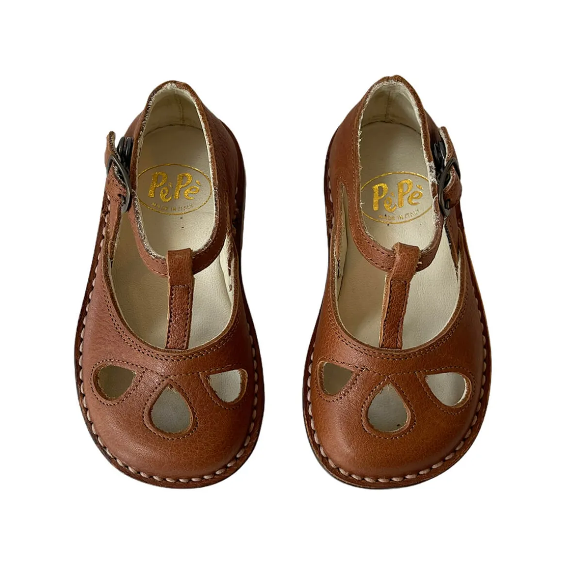 Lucy Cut Out Sandals in Kava Brown by PèPè