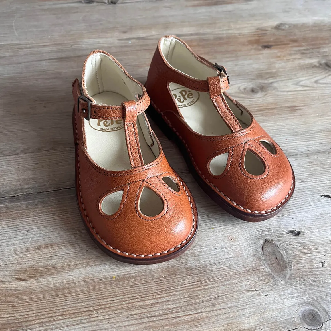 Lucy Cut Out Sandals in Kava Brown by PèPè