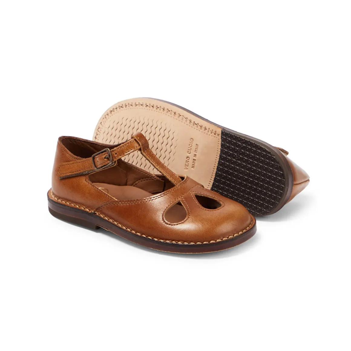 Lucy Cut Out Sandals in Kava Brown by PèPè