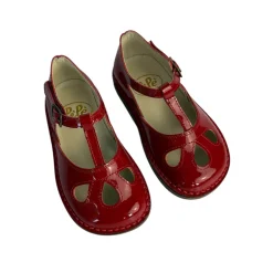 Lucy Cut Out Sandals in Red Patent by PèPè