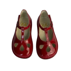 Lucy Cut Out Sandals in Red Patent by PèPè