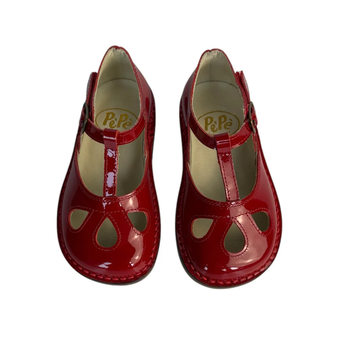 Lucy Cut Out Sandals in Red Patent by PèPè