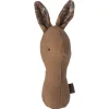 Lullaby Friends Bunny Rattle in Chocolate by Maileg