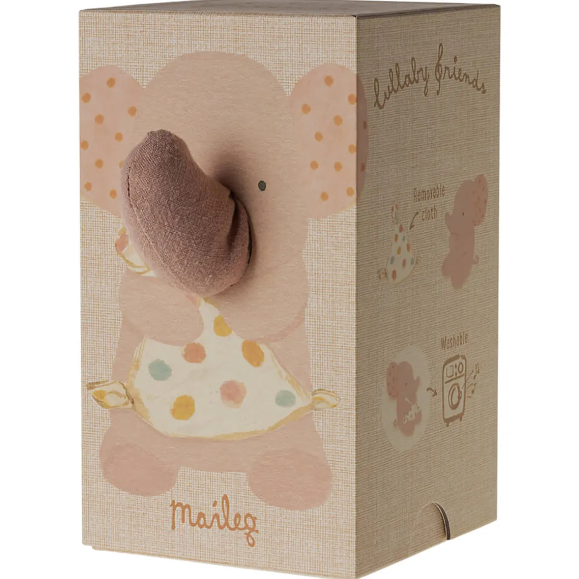 Lullaby Friends Elephant in Old Rose by Maileg